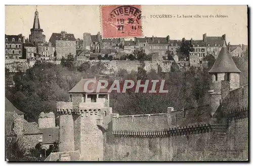 Cartes postales Fougeres La Haute Ville Vue Du Chateau