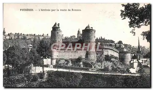 Cartes postales Fougeres L Arrivee Par la Route de Rennes