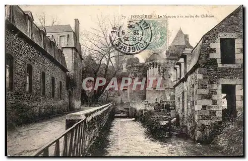 Cartes postales Fougeres La Nancon a Sortie du Chateau