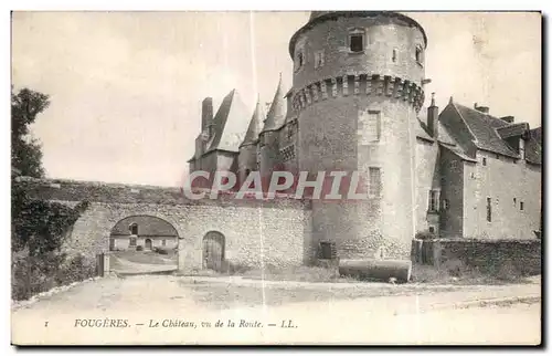 Cartes postales Fougeres Le Chateau vu de la Route