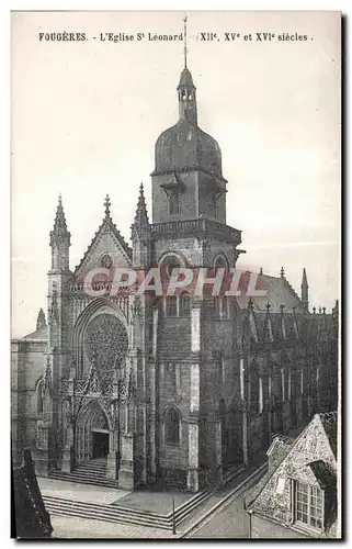 Ansichtskarte AK Fougeres L Eglise St Leonard (XII XV et XVI siecles