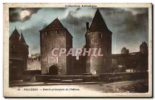 Cartes postales Fougeres Entree principale du Chateau