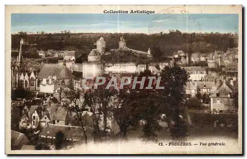 Cartes postales Fougeres Vue generale