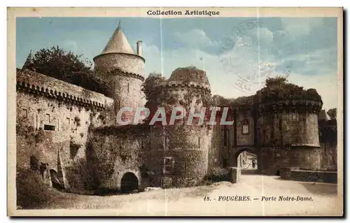 Ansichtskarte AK Fougeres Porte Notre Dame