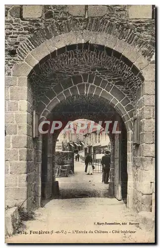 Cartes postales Fougeres L Entree du Chateau Cote Interieur