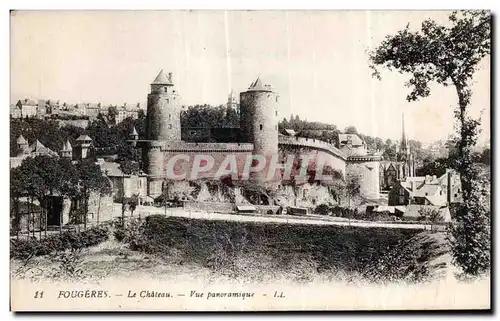 Cartes postales Fougeres Le Chateau Vue panoramique