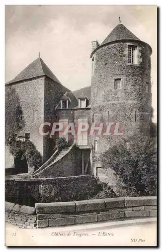 Cartes postales Chateau de Fougeres L Entree