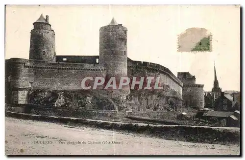 Cartes postales Fougeres vue generale du Chateau