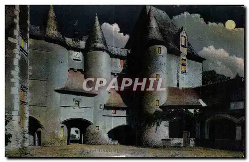 Cartes postales Fougeres Le chateau vu de nuit