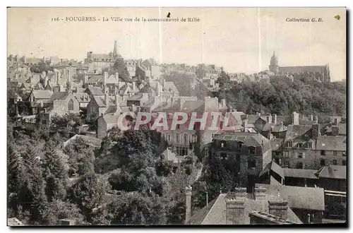 Cartes postales Fougeres La Ville vue de la communante de Rille