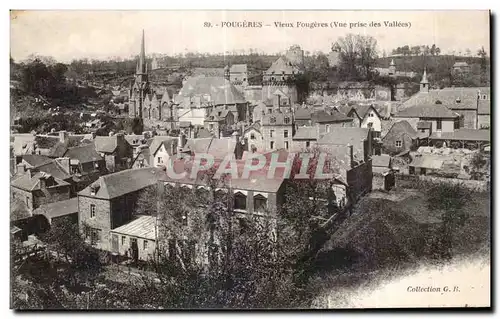 Cartes postales Fougeres Vieux Fougeres (Vue prise des Vallees)