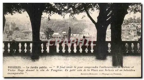 Cartes postales Fougeres Le Jardin public