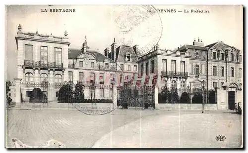 Cartes postales La Bretage Rennes La Prefecture