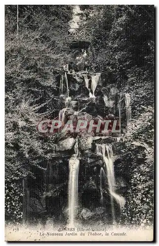 Cartes postales Rennes Le Nouveau Jardin du Thabor la Cascade