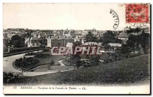 Cartes postales Rennes Vue prise de la Cascade du Thabor