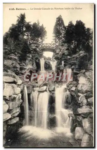 Ansichtskarte AK Rennes La Grande Cascade du Nouveau Jardin du Thabor