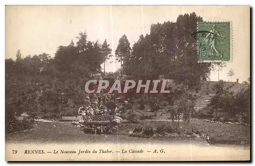 Ansichtskarte AK Rennes Le Nouveau Jardin du Thabor la Cascade