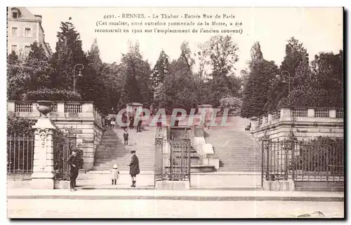 Cartes postales Rennes Le Thabor Entree Rue de Paris