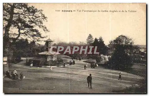 Ansichtskarte AK Rennes Vue Panoramique du Jardin Anglais et de la Voliere