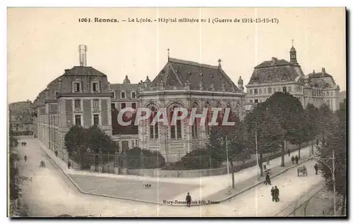 Ansichtskarte AK Rennes Le Lycee Hopital militaire no I Militaria