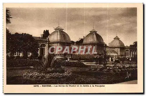 Cartes postales Rennes Les Serres du Thabor et le Jardin