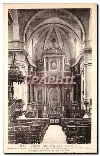 Cartes postales Rennes Interieur de I Eglise de Toussaint Ancienne Chapelle des Jesuites