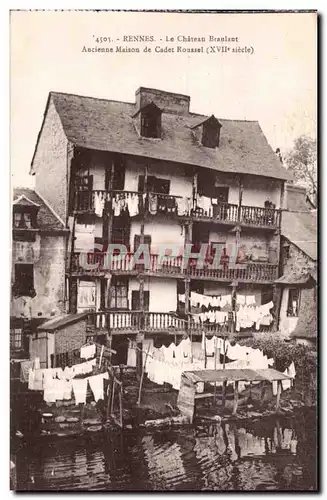 Cartes postales Rennes Le Chateau Branlant Ancienne Maison de Cadet Roussel