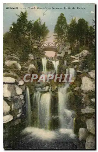 Cartes postales Rennes La Grande Cascade du Nouveau Jardin Jardin du Thabor