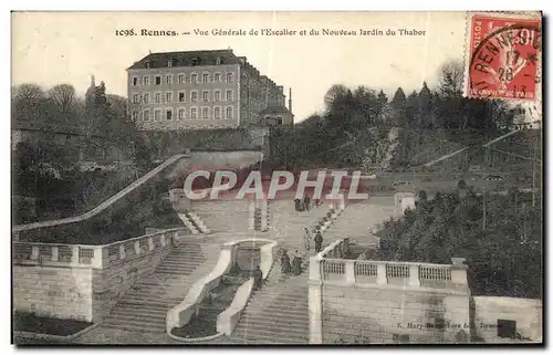 Ansichtskarte AK Rennes Vue Generale de I escaller et du Nouveau Jardin du Thabor