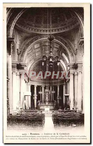 Ansichtskarte AK Rennes Interieur de la Cathedrale