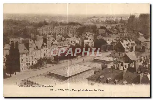 Cartes postales Rennes Vue generale dur les Lices