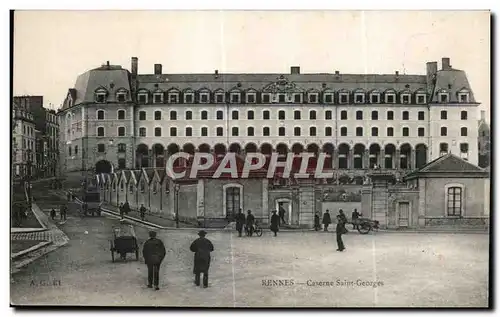 Cartes postales Rennes Caserne Saint George Militaria