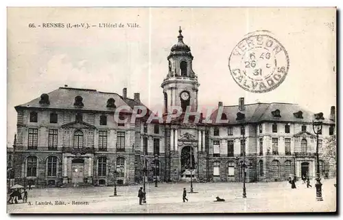 Cartes postales Rennes L Hotel de Ville