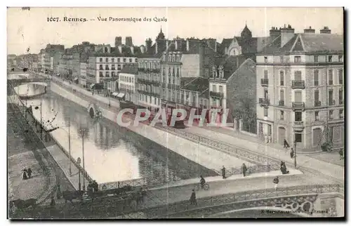 Cartes postales Rennes Vue Panoramique des Quais Train