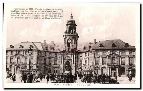 Cartes postales Rennes Hotel de Ville