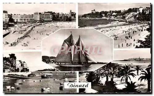 Cartes postales Dinard La Plage vers le Crystal La Plage Vue vers Saint Malo La Palmeraie