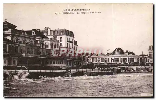 Cartes postales Cote d Emeraude Dinard La Plage a mer haute