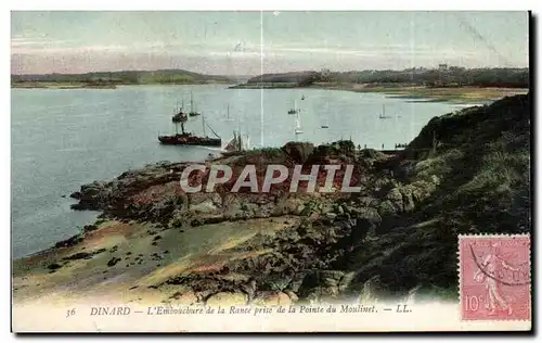 Cartes postales Dinard L Embouchure de la Rance prise de la Pointe du Moulinet Bateaux