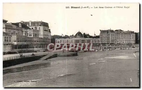 Cartes postales Dinard Les deux Casinos et I Hotel Royal