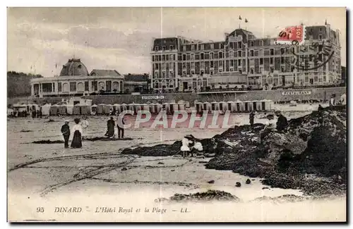 Ansichtskarte AK Dinard L Hotel Royal et la Plage