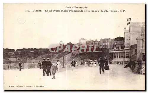 Cartes postales Cote d Emeraude Dinard La Nouvelle Digue Promenade de la Plage et les Terrasses