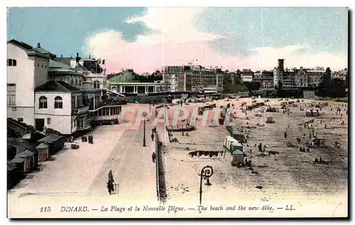 Cartes postales Dinard La Plage et la Nouvelle Digue The beach and the new dike