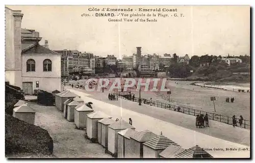 Cartes postales Cote d Emeraude Emerald Coast Dinard Vue generale de la Plage Generale View of the Sands