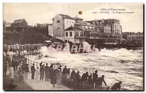 Ansichtskarte AK Cote d Emeraude Dinard La Plage par tempete