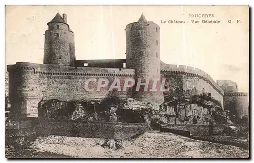 Cartes postales Fougeres Le Chateau Vue Generale
