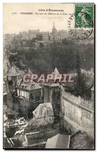 Cartes postales Cote d Emeraude Fougeres Un coin du Chateau et la Tour de