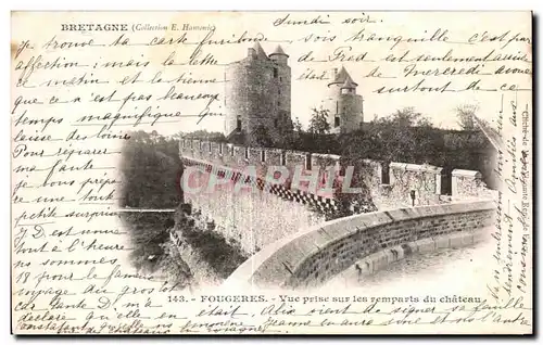 Cartes postales Fougeres Vus Prise sur les remparts du chateau