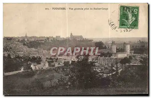 Cartes postales Fourges Vue generale prise du Rocher Coupe