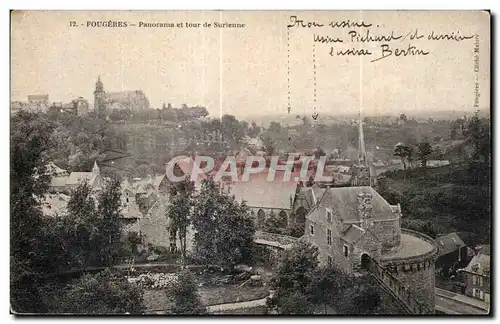 Cartes postales Fougeres Panorama et tour de Surienne