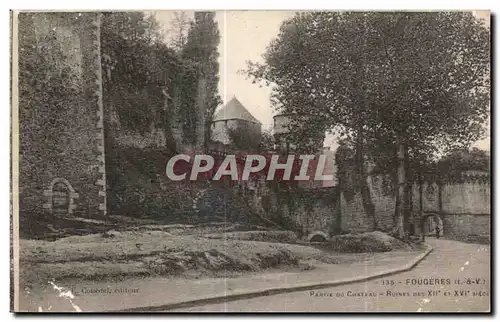 Cartes postales Fougeres Partie du Chateau Ruines